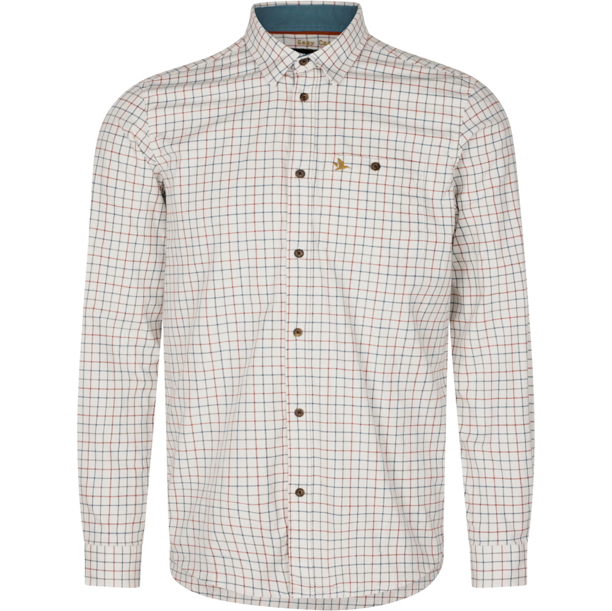 2026 Seeland Mens Oxford Shooting Shirt 40304 - Grape Leaf / Terracotta Check